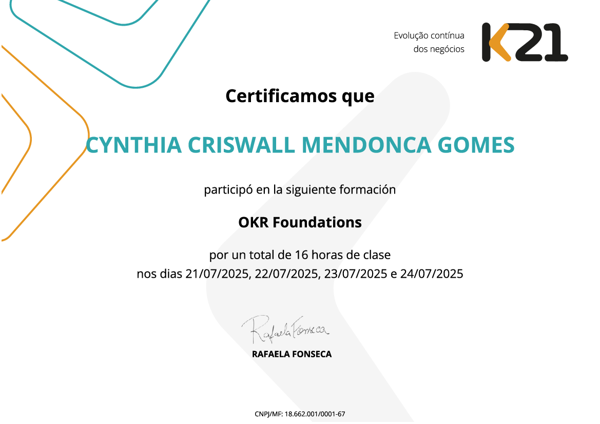 Certificado K21